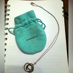 Tiffany & Co necklace - AG 925 sterling silver three ring interlocking pendant